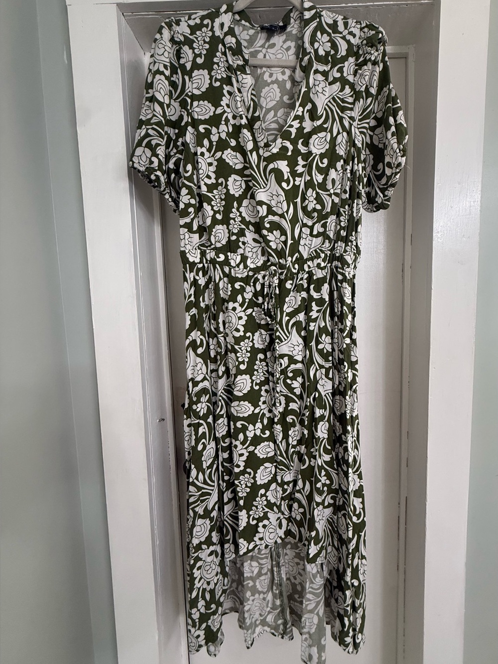 Hi-low Floral V-Neck Women's Dress